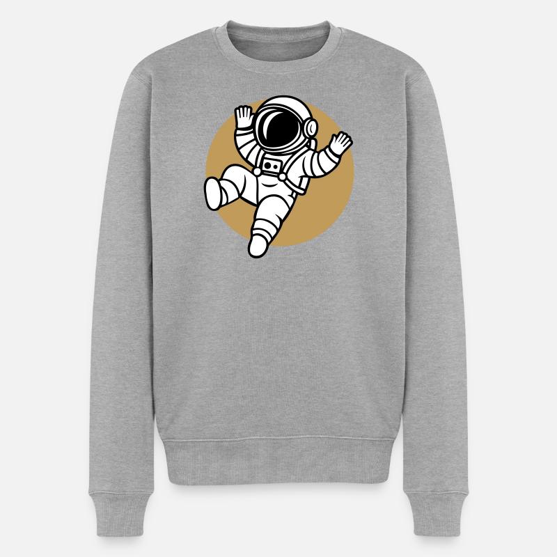Saltonaut - Männer Premium Bio Pullover - Grau meliert