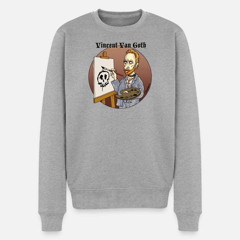 Vincent VanGoth - Pull Premium bio Homme - gris chiné