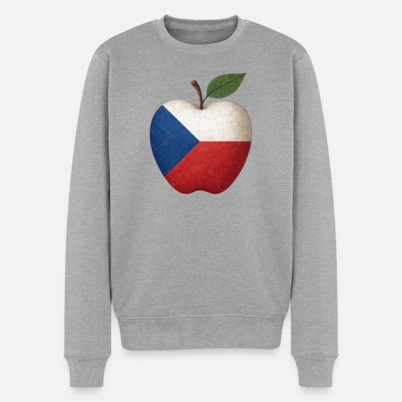 Tschechien - Männer Premium Bio Pullover - Grau meliert
