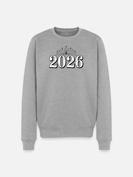 Year 2026 | wonderful 2026 - Men's Premium Organic Jumper - heather grey