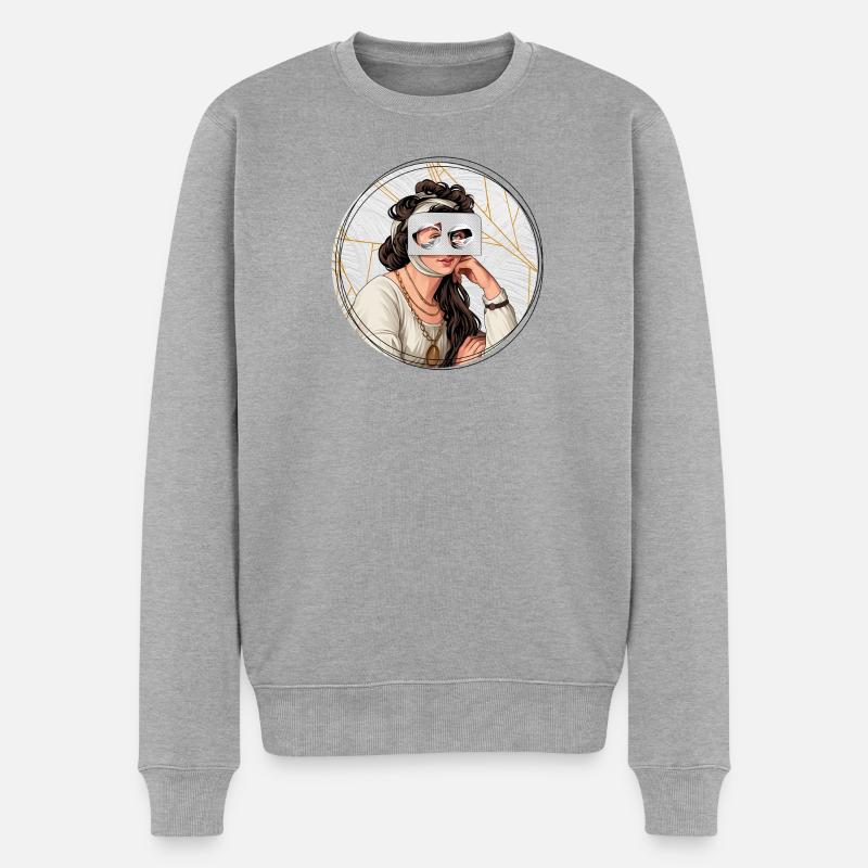 Illustration // Vue à travers la médecine - Pull Premium bio Homme - gris chiné