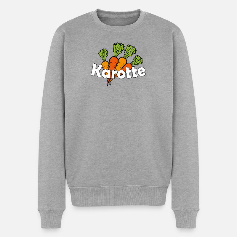 KAROTTE - Männer Premium Bio Pullover - Grau meliert
