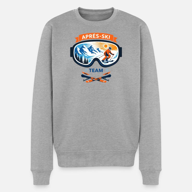 Après Ski Team Comic Design - Pull Premium bio Homme - gris chiné
