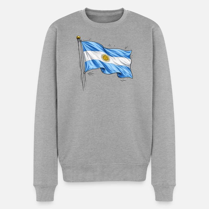 Drapeau de l’Argentine - Pull Premium bio Homme - gris chiné