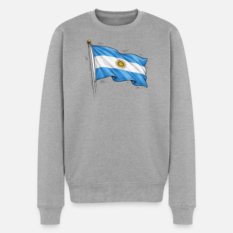 Drapeau de l’Argentine - Pull Premium bio Homme - gris chiné