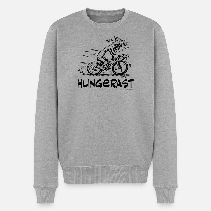 Der Hungerast - Männer Premium Bio Pullover - Grau meliert