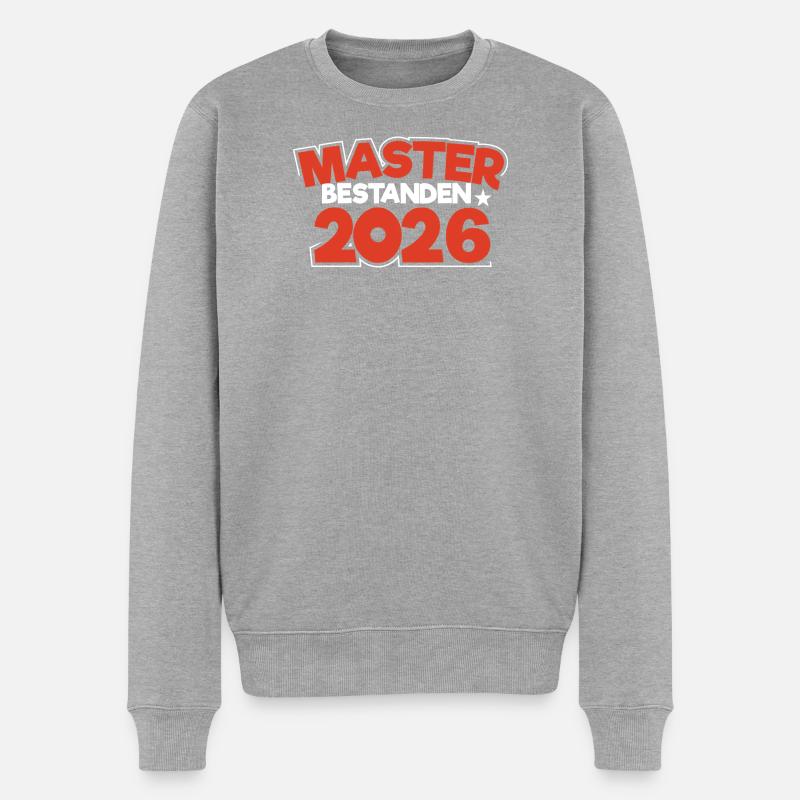 Master 2026 Master Doctorat Diplôme - Pull Premium bio Homme - gris chiné