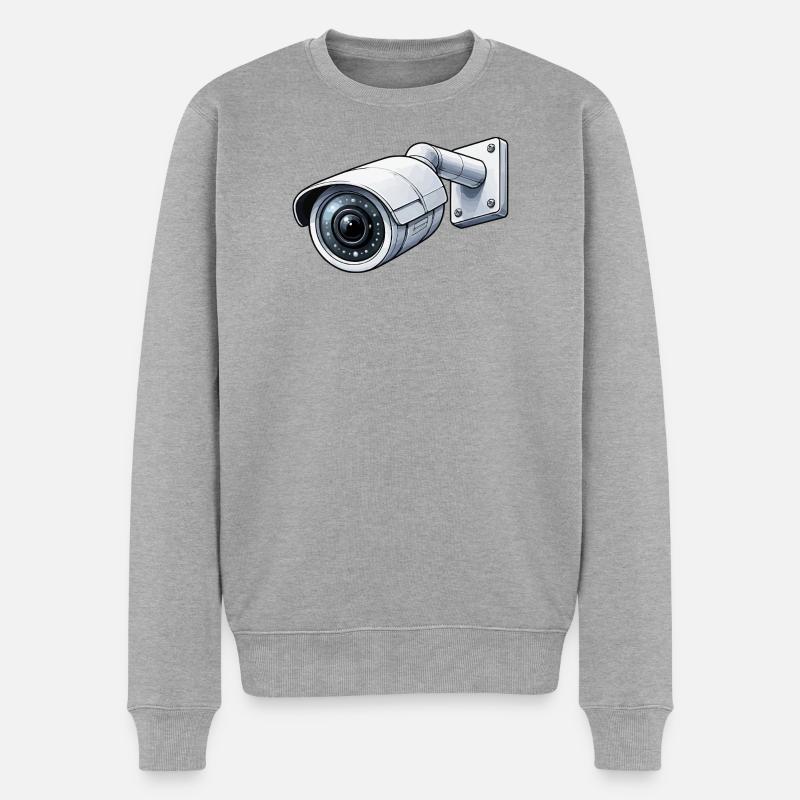 Caméra de surveillance Caméra de surveillance - Pull Premium bio Homme - gris chiné