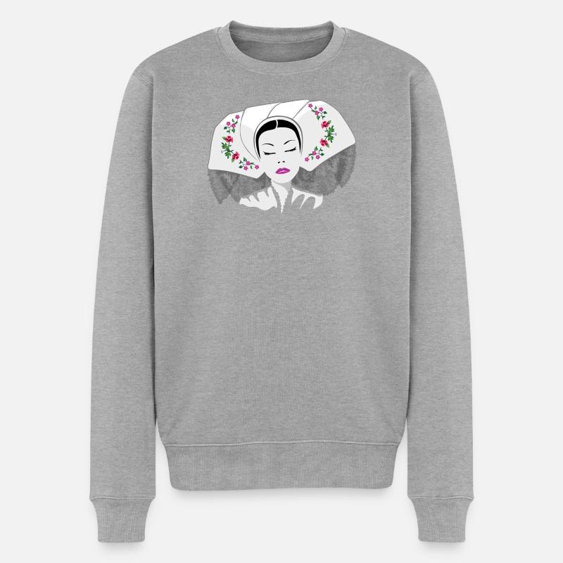 DELNJOSERBOWKA - white - Männer Premium Bio Pullover - Grau meliert