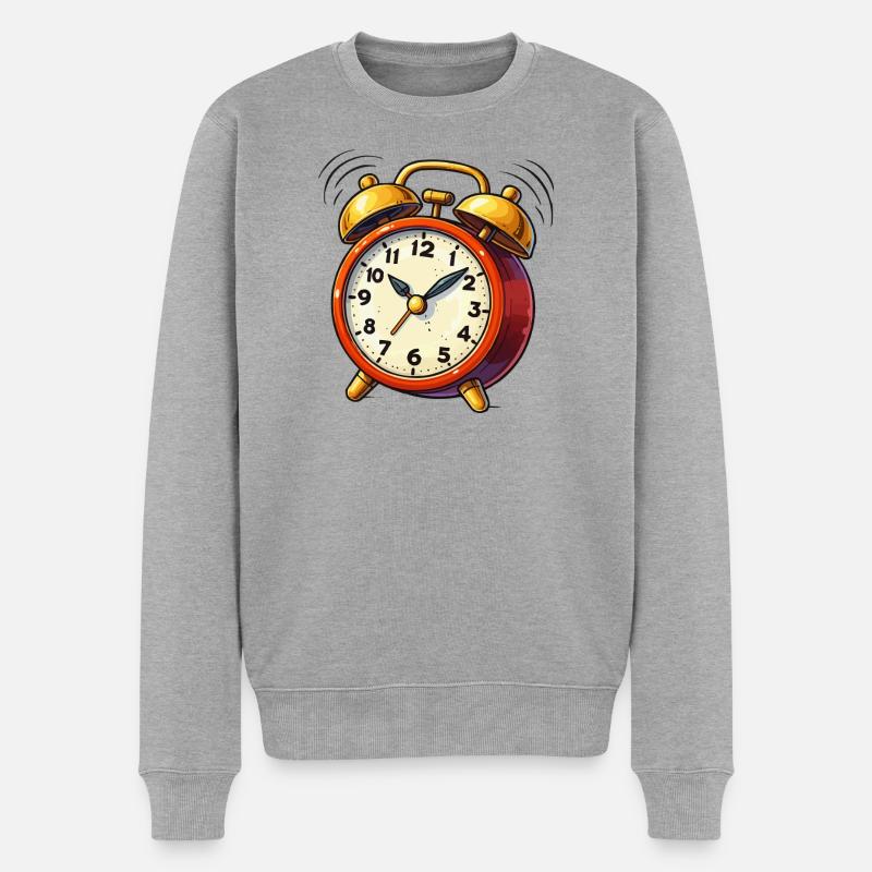 Réveil Réveil Réveil Comic Clock - Pull Premium bio Homme - gris chiné