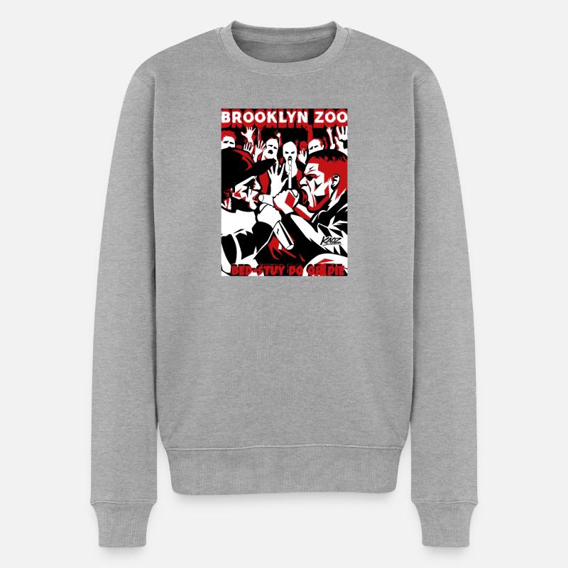Urban Zombie Konzert - Männer Premium Bio Pullover - Grau meliert