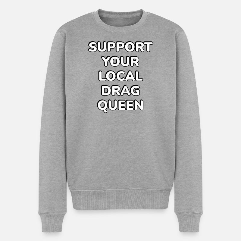 Drag Queen - Männer Premium Bio Pullover - Grau meliert
