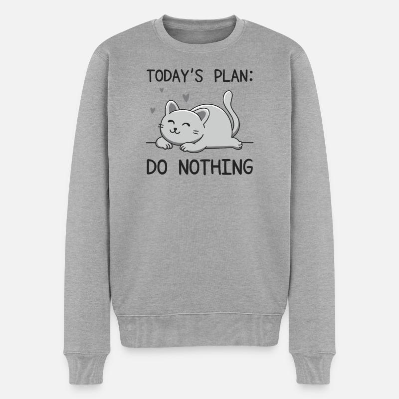 Le plan du jour - Pull Premium bio Homme - gris chiné