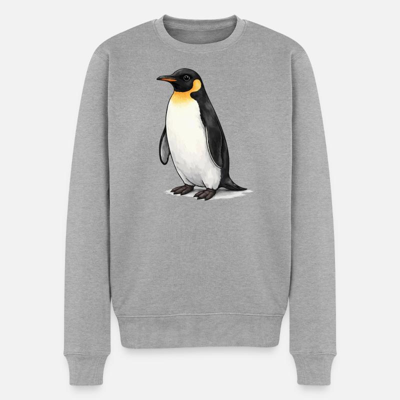 Pingouin - Pull Premium bio Homme - gris chiné