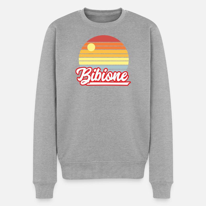 Bibione, Urlaub - Männer Premium Bio Pullover - Grau meliert