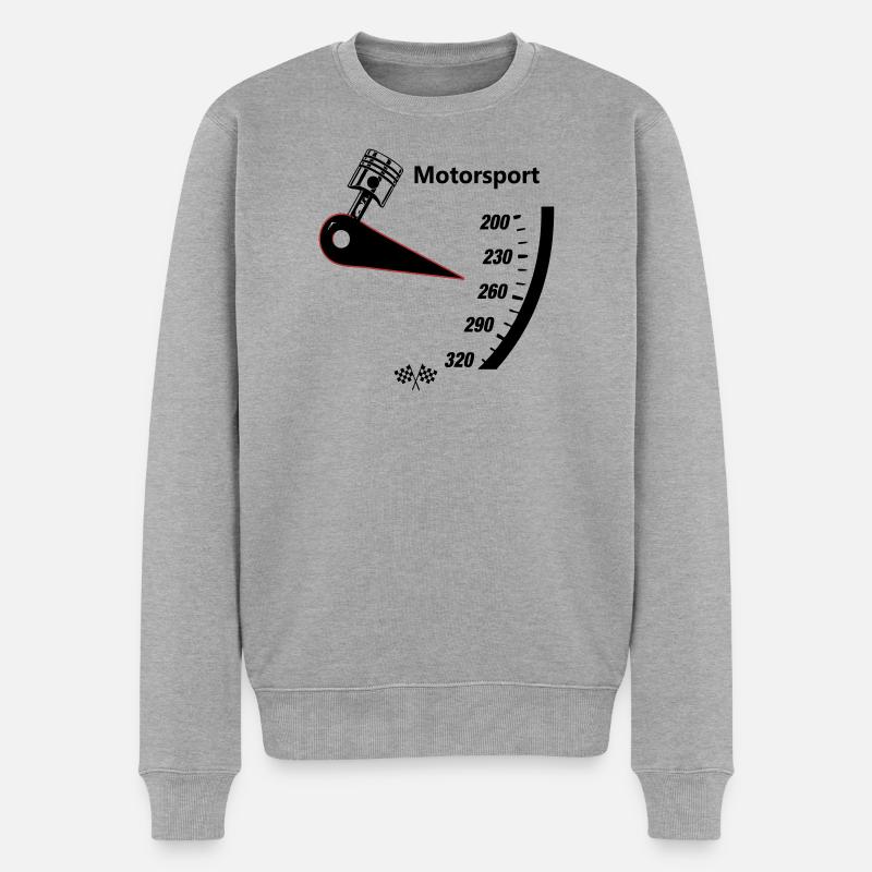 Compteur de vitesse pour sport automobile - Pull Premium bio Homme - gris chiné