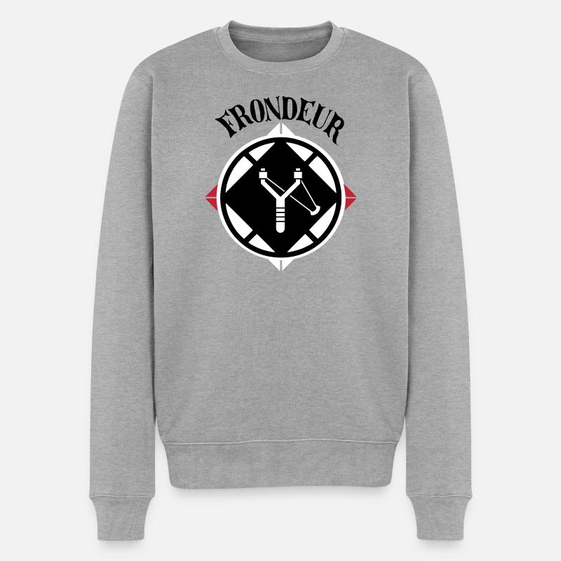 Emblème Frondeur - Pull Premium bio Homme - gris chiné