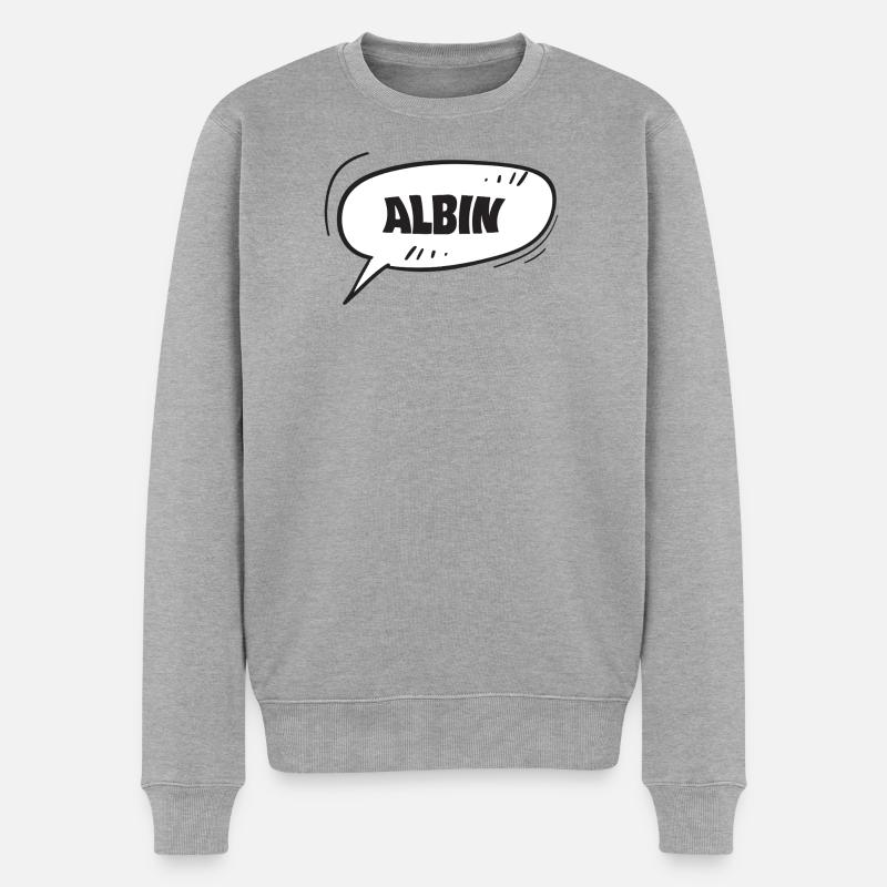 Albin - Pull Premium bio Homme - gris chiné