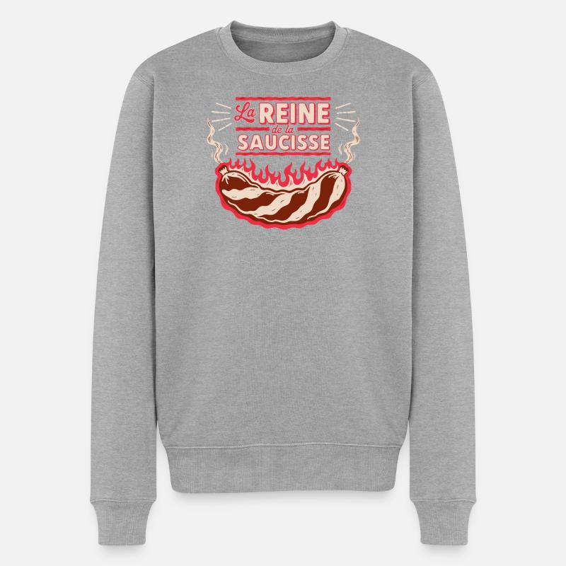 Reine de la Saucisse - Pull Premium bio Homme - gris chiné