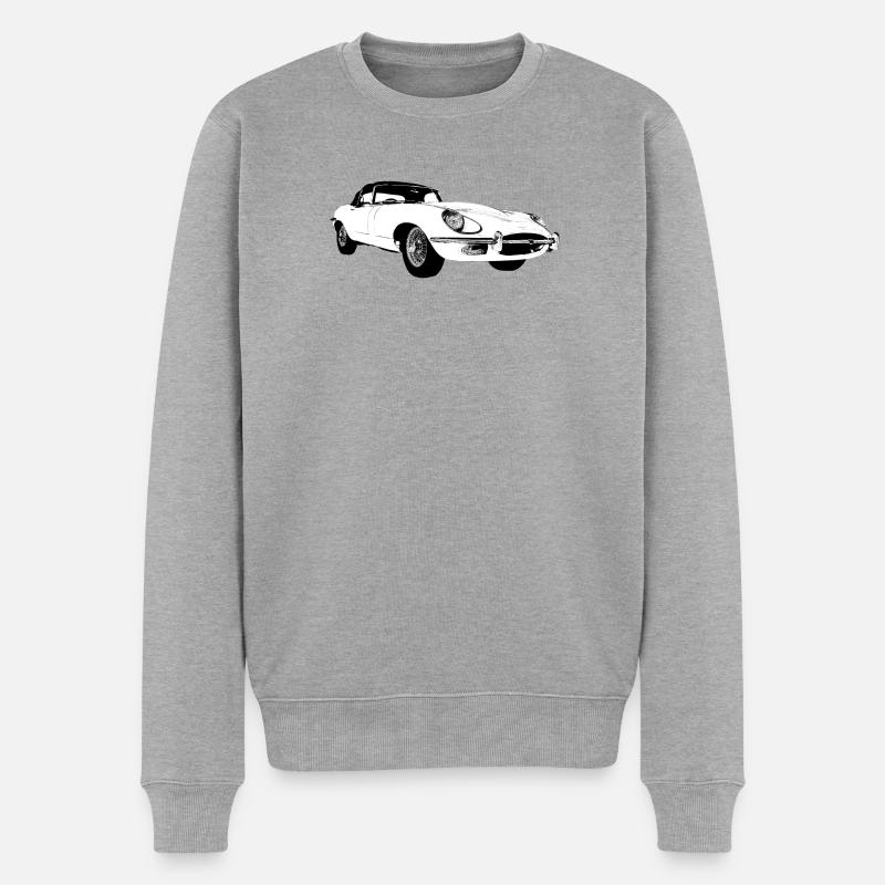 E Typ jag - Männer Premium Bio Pullover - Grau meliert