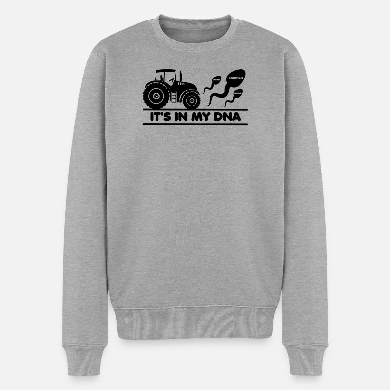 Agriculteur, c’est dans mon ADN - Pull Premium bio Homme - gris chiné