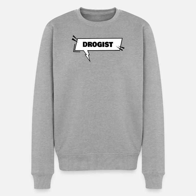 Drogist - Männer Premium Bio Pullover - Grau meliert