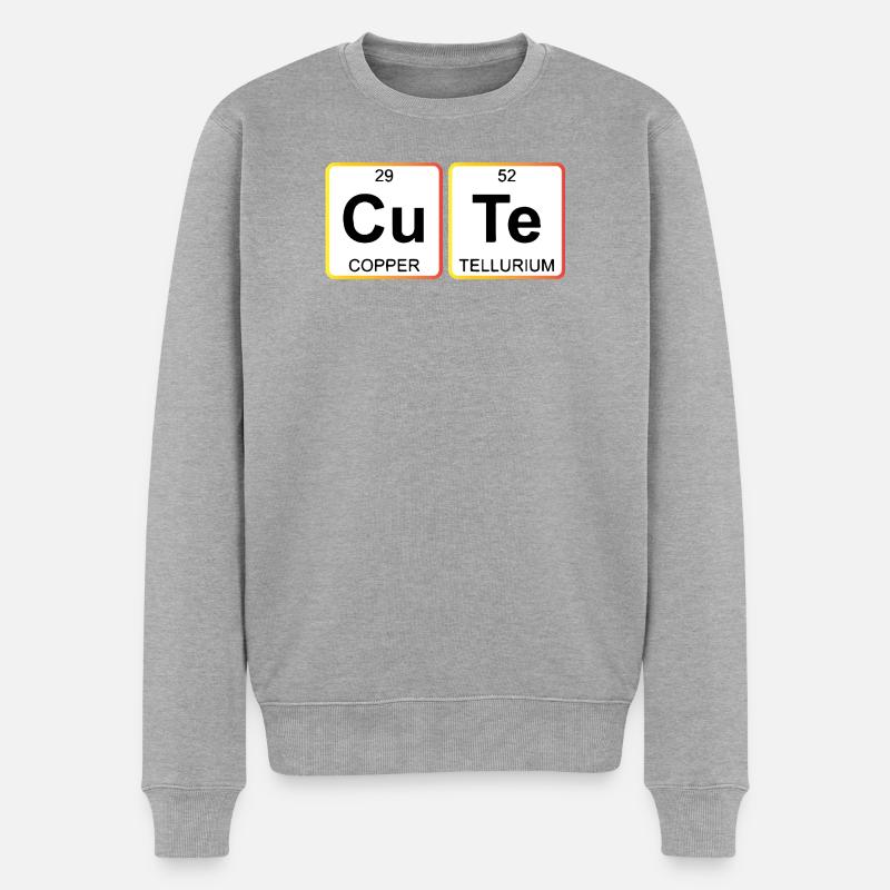 Cute Chemistry Periodic Table - Männer Premium Bio Pullover - Grau meliert