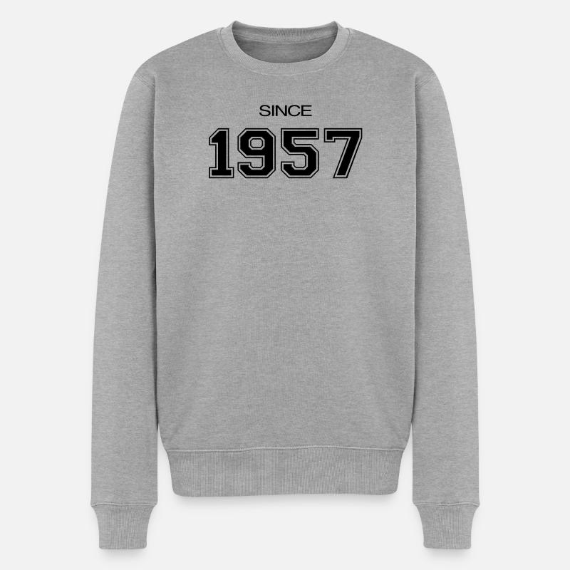 cadeau d'anniversaire 1957 - Pull Premium bio Homme - gris chiné