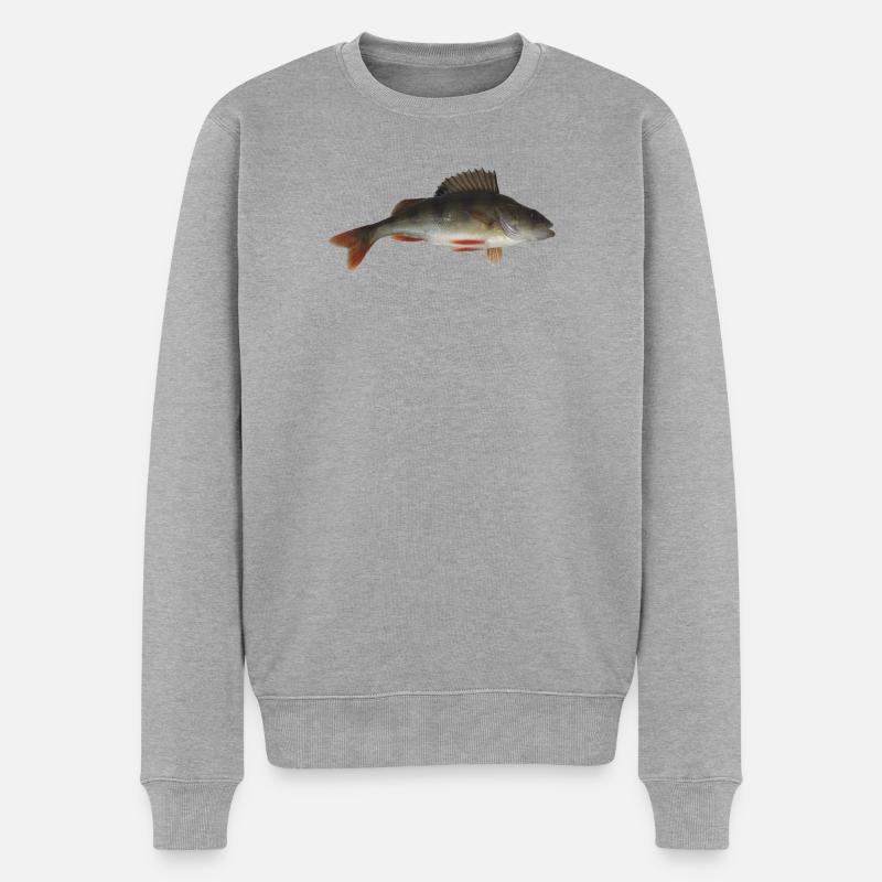 Barsch - Männer Premium Bio Pullover - Grau meliert