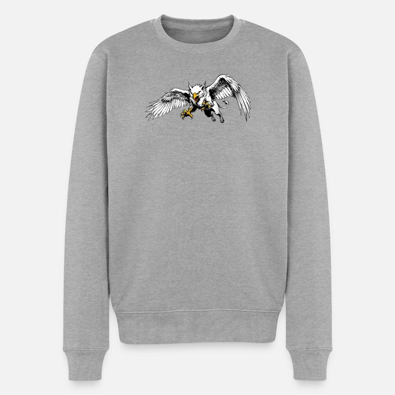 Rostock Griffin - Pull Premium bio Homme - gris chiné