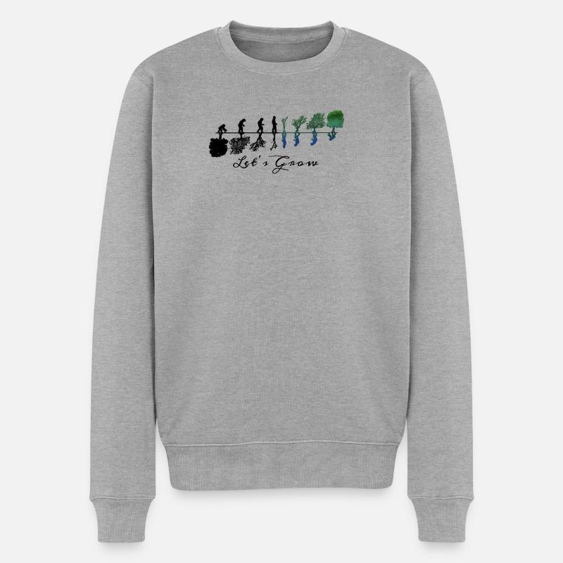 Lassen Sie uns wachsen - Männer Premium Bio Pullover - Grau meliert