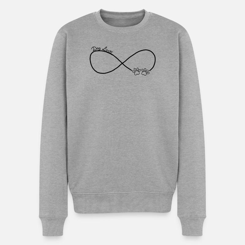 Pfote 3 - Männer Premium Bio Pullover - Grau meliert