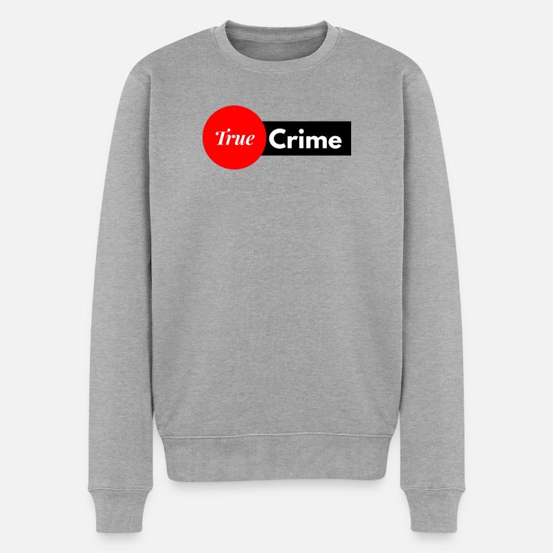 True Crime Wahre Verbrechen Adrian Langenscheid - Männer Premium Bio Pullover - Grau meliert