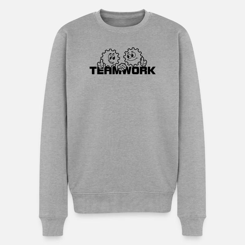 Travail d’équipe 3 - Pull Premium bio Homme - gris chiné