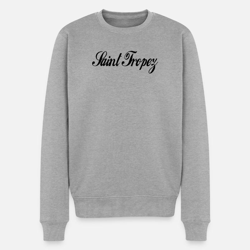 Saint Tropez - Männer Premium Bio Pullover - Grau meliert