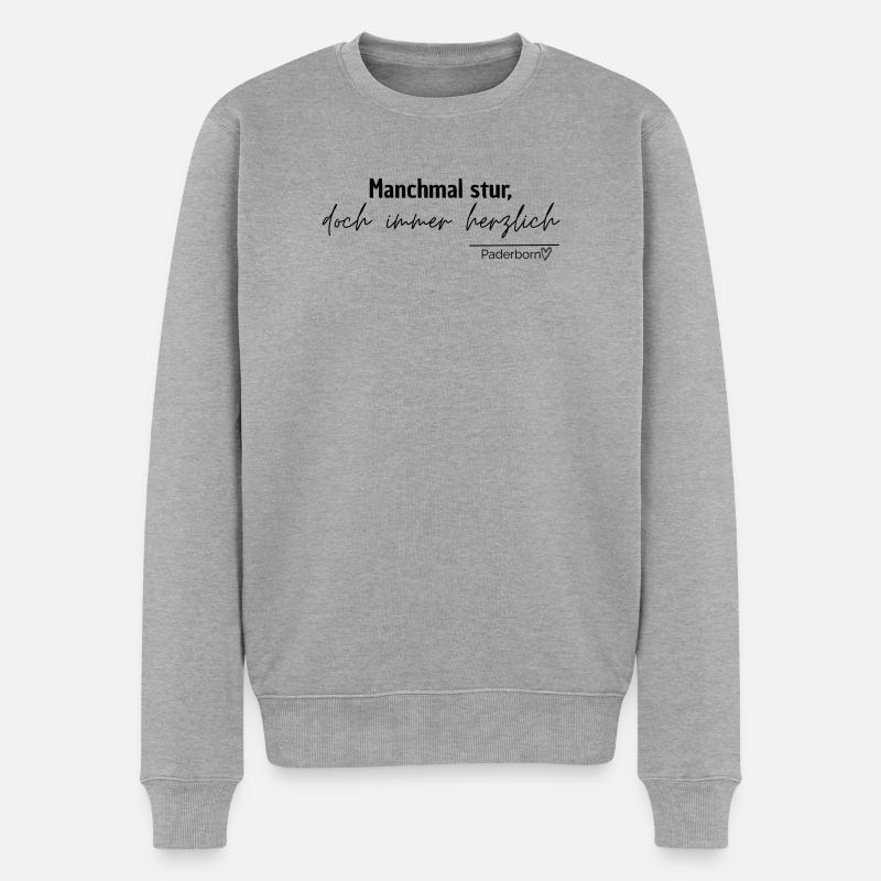 paderborn - Männer Premium Bio Pullover - Grau meliert