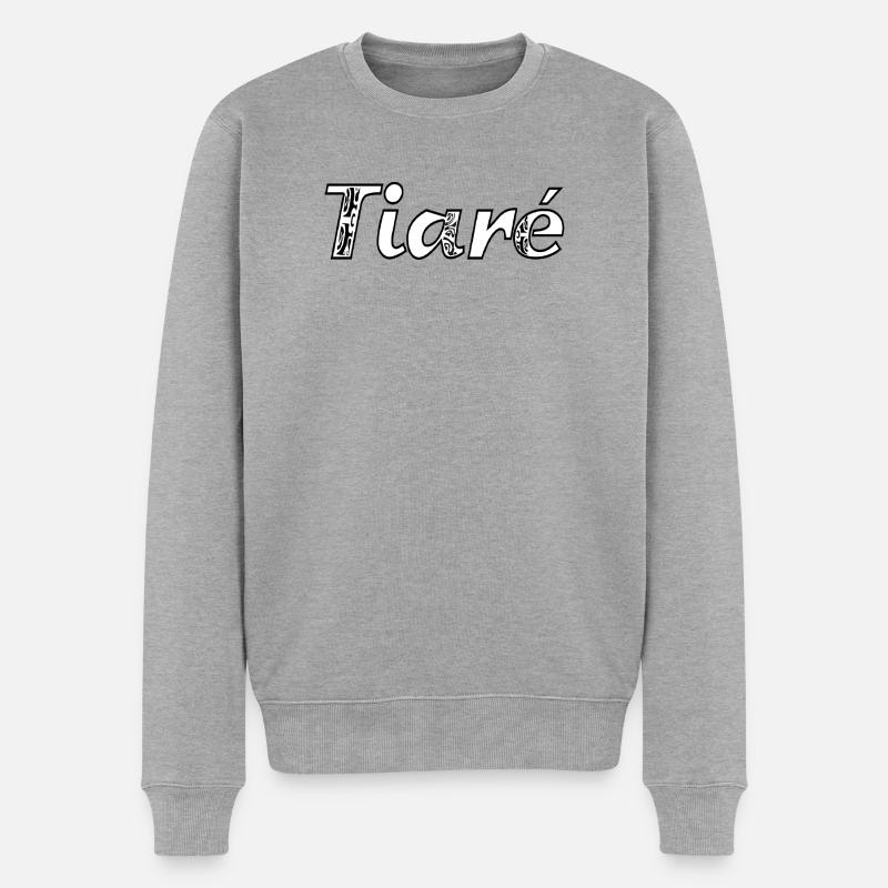 Tiaré - Männer Premium Bio Pullover - Grau meliert