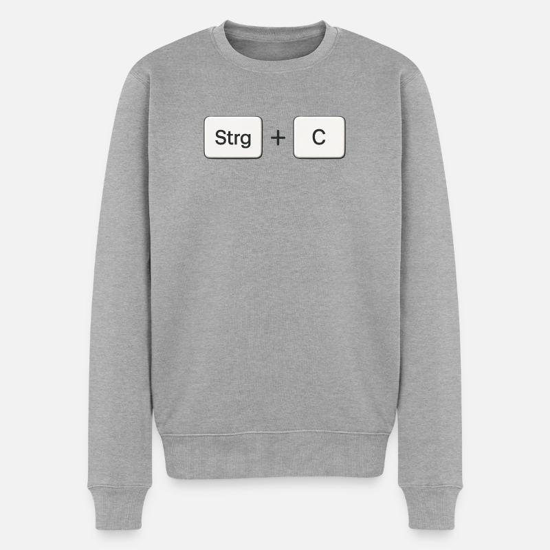Combinaison de touches Copy Ctrl + C - Pull Premium bio Homme - gris chiné