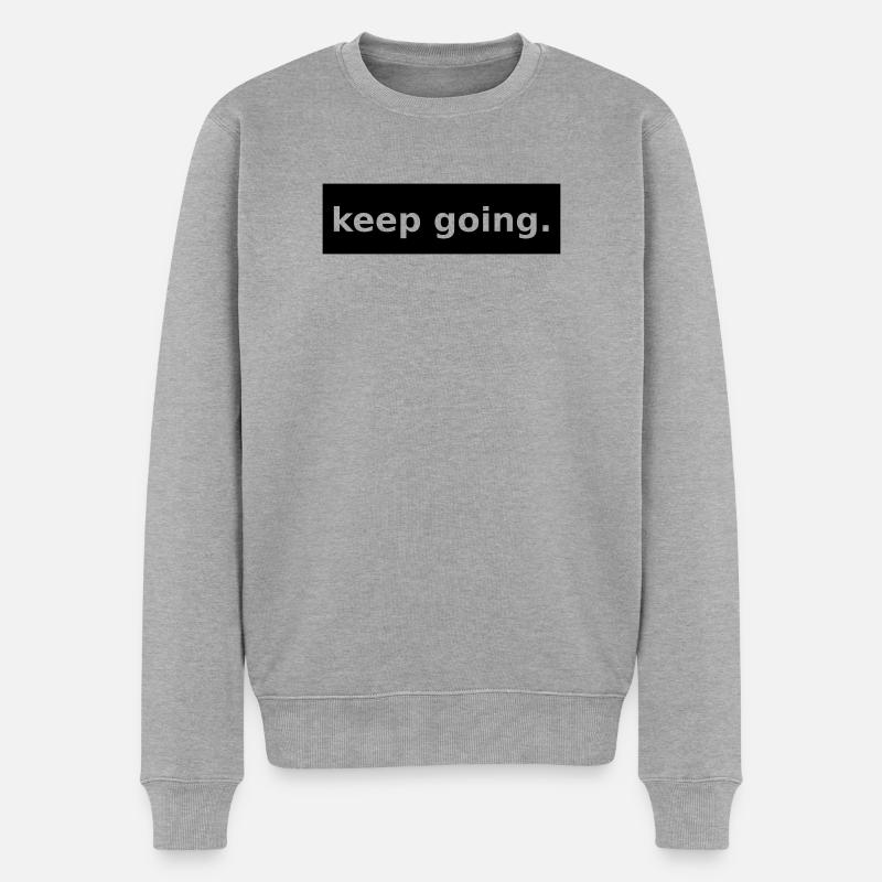 continuez - Pull Premium bio Homme - gris chiné