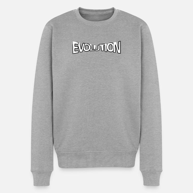 Evolution claim - Männer Premium Bio Pullover - Grau meliert