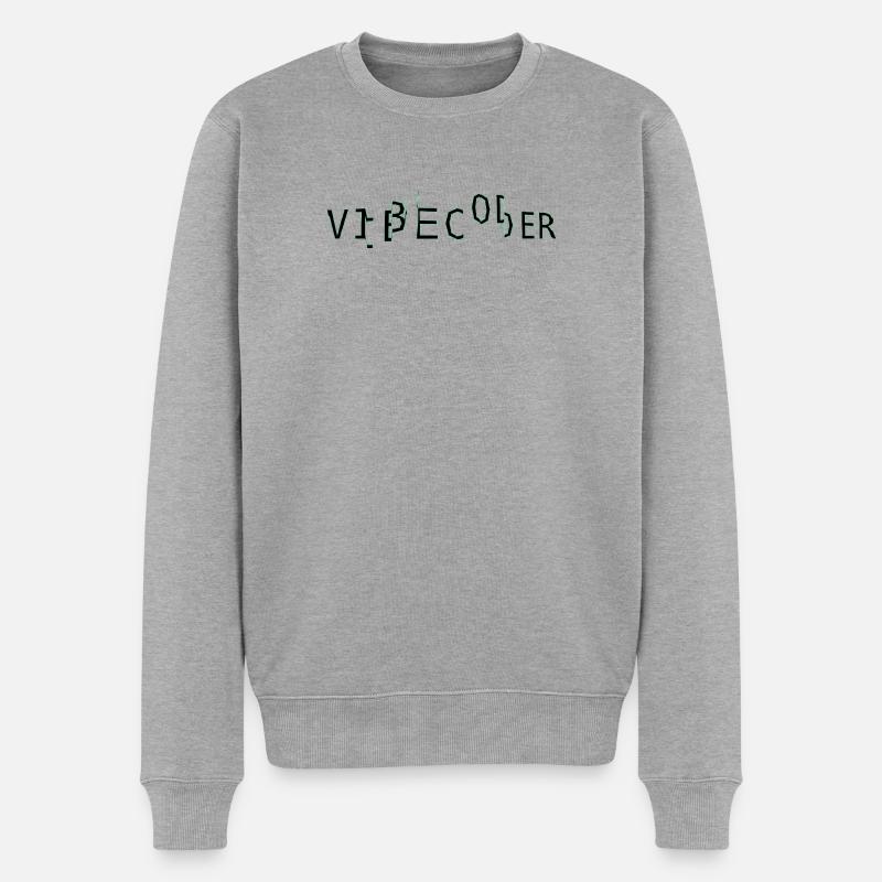 vibecoder_mono bug - Pull Premium bio Homme - gris chiné