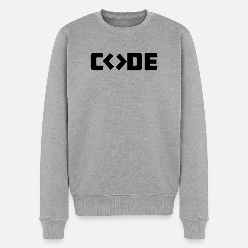 Programmer Code - Men's Premium Organic Jumper - heather grey