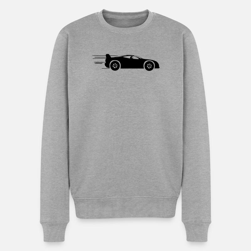 Voitures de sport et courses - Pull Premium bio Homme - gris chiné