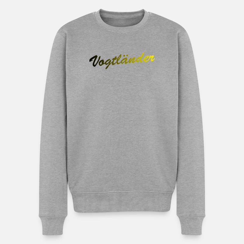 Vogtländer - Männer Premium Bio Pullover - Grau meliert