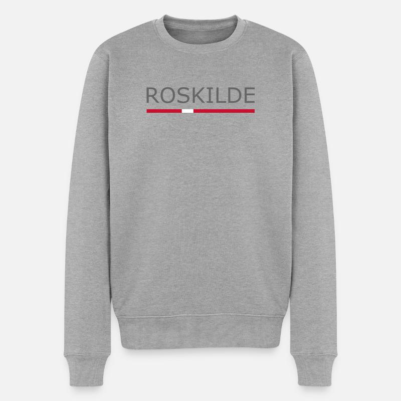 Roskilde - Drapeau du Danemark - Dänemark - Pull Premium bio Homme - gris chiné