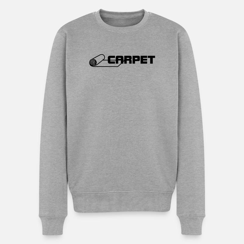 Teppichrollen Logo - Männer Premium Bio Pullover - Grau meliert