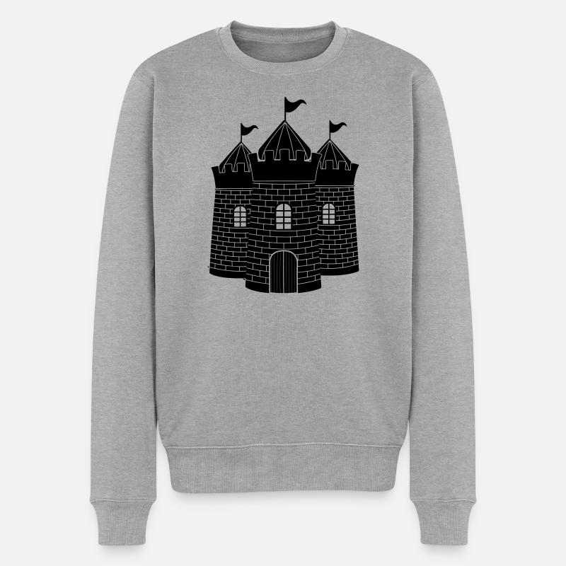 Tours du château - Pull Premium bio Homme - gris chiné