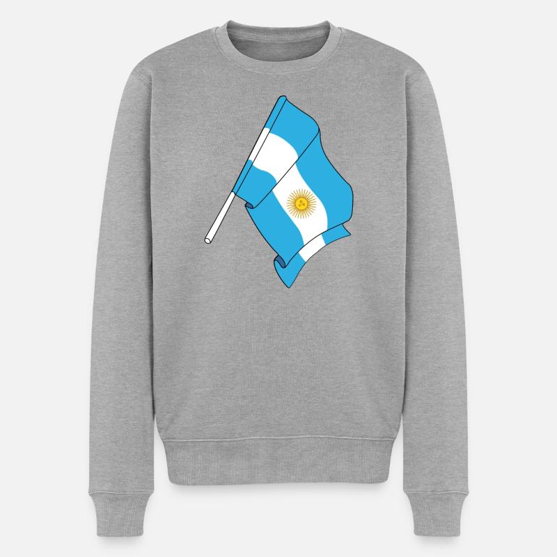 Drapeau de l’Argentine - Pull Premium bio Homme - gris chiné