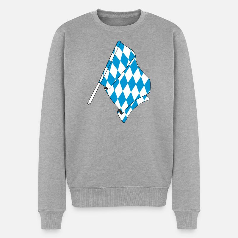 Drapeau du Bayern - Pull Premium bio Homme - gris chiné