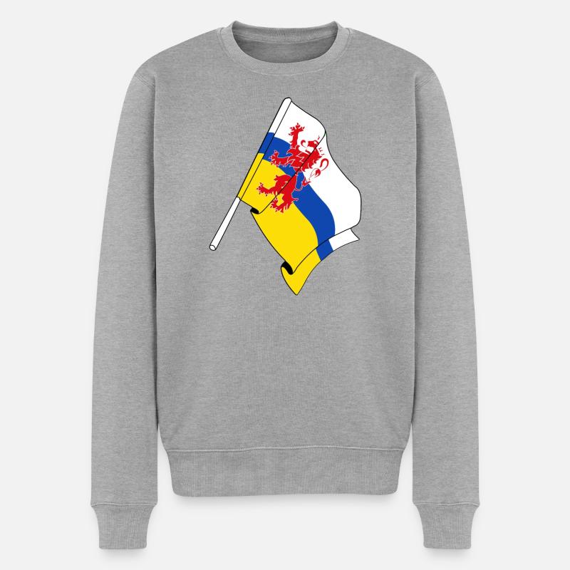 Flagge der Provinz Limburg - Männer Premium Bio Pullover - Grau meliert